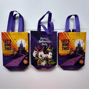 Lot of‎ 3 WDW 2024 Mickey’s Not So Scary Halloween Party candy tote bags